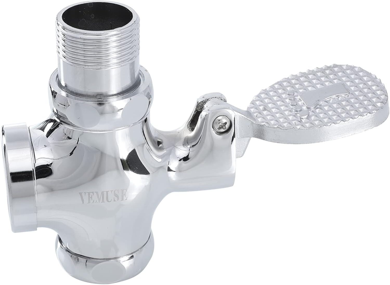 Toilet Flush Valves Toilet Urinal Flush Part Foot Pedal Valves for Bathroom Floor Single Brass Pedal Valve Floor Foot Control Faucet Full Set Hands- Foot Pedal Faucet
