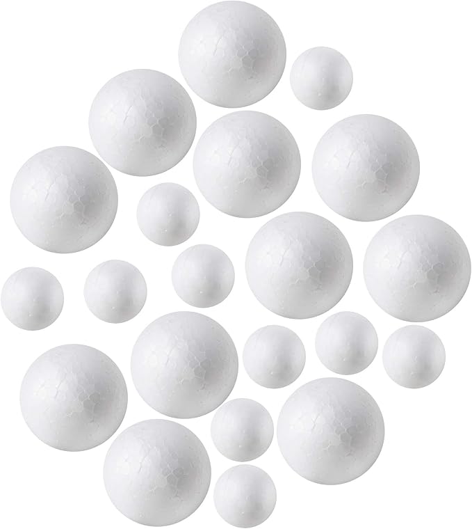 100 Pack Styrofoam Balls (40 piece 2'' inch, 60 piece 1