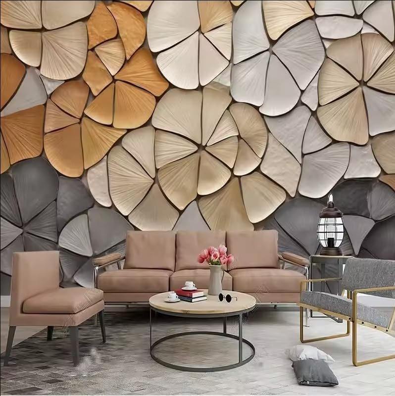 Tapeta dekoracyjna 3D, geometryczny wzór, kamień, do sypialni, biura, salonu, 200 x 140 cm