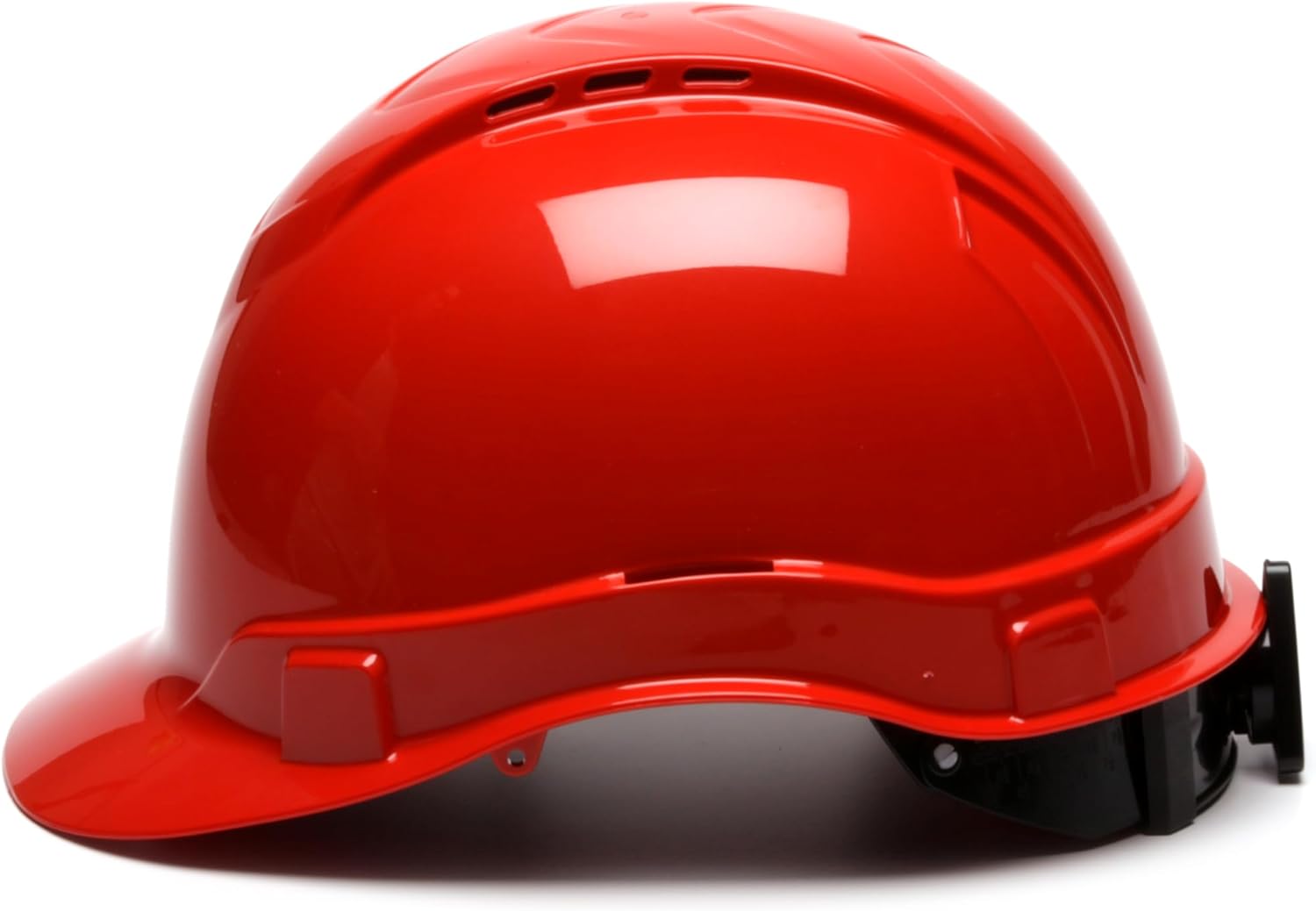 Pyramex Ridgeline Cap Style Hard Hat 4 Point Ratchet Vented Red