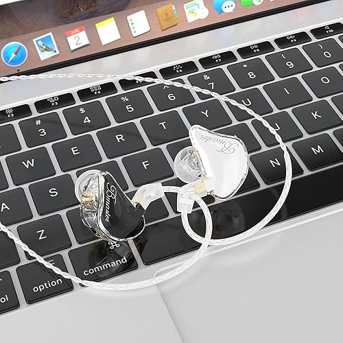 Miniatura 7 de BASN Bmaster - Auriculares intrauditivos de triple controlador con potentes graves profundos, auriculares estéreo HiFi IEM con cables desmontables