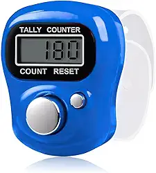 Cronômetro esportivo com contador de dedo eletrônico com contador de contagem manual LCD de 5 dígitos redefinível para caminhada, contagem de mercadorias