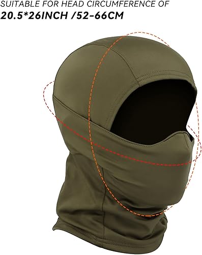 Miniatura 2 de AOUTACC Pasamontañas Airsoft, máscara táctica estilo ninja, máscara protectora de cara completa, máscara de silicona suave para