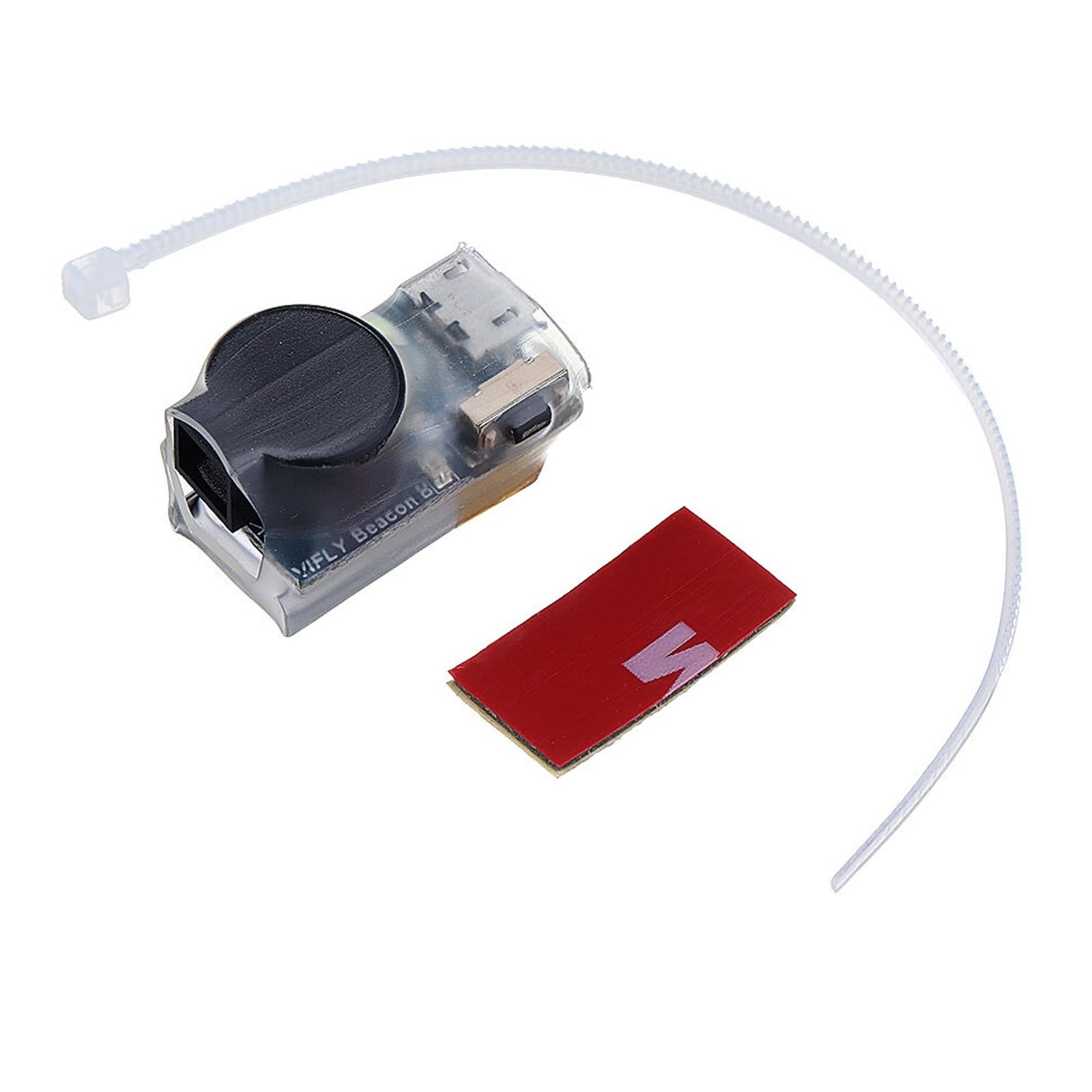 Zumbador para drones inalámbricos FPV con luz LED, batería de 80 mAh, giroscopio integrado, alarma de drones perdidos