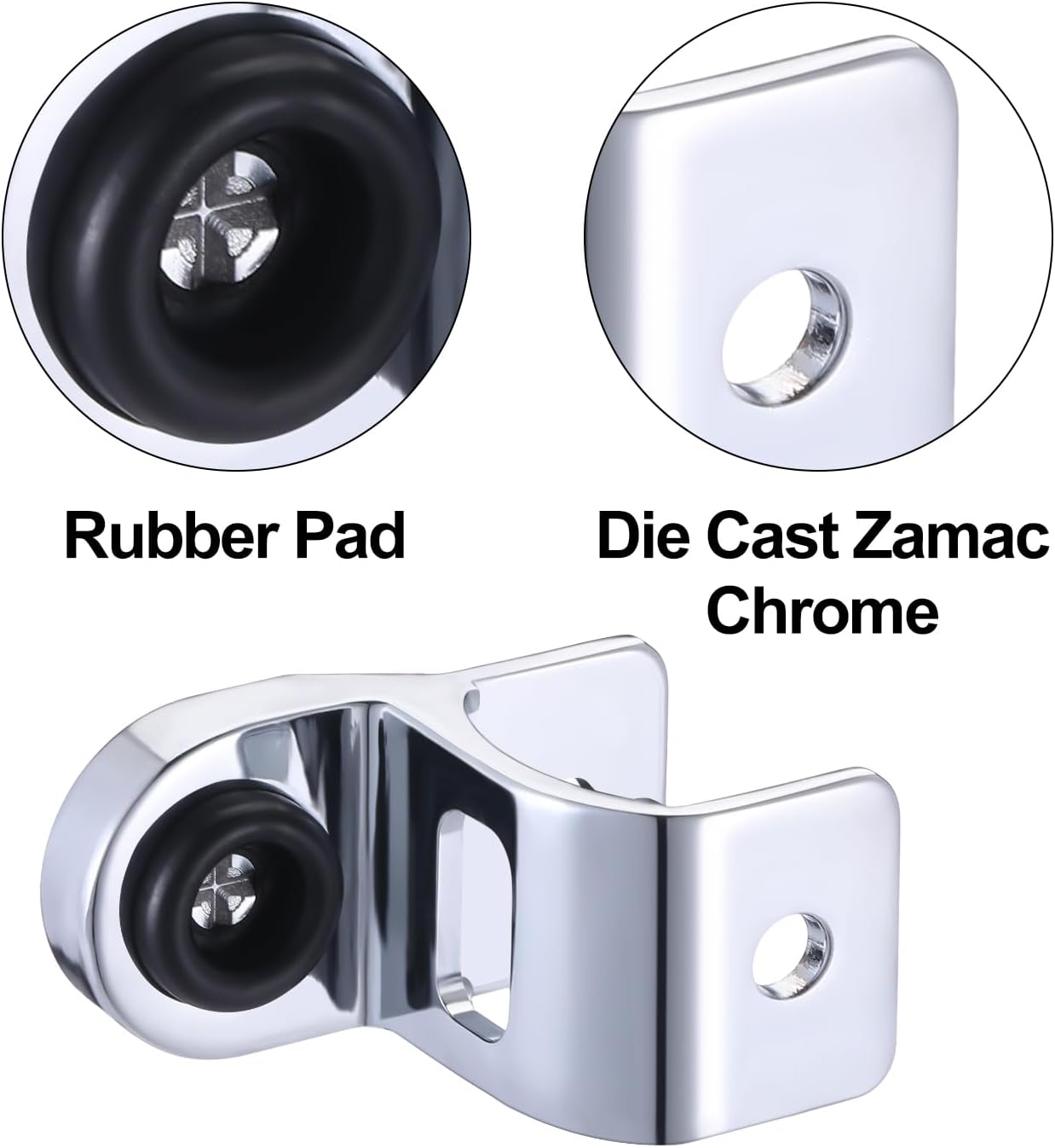 3 Pack Bathroom Stall Door Latch Bathroom Partition Hardware Die Cast Zamac Bracket for 1-1/4 Inch Doors
