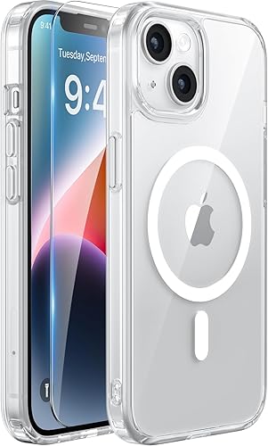 Miniatura 676 de Miracase - Funda diseñada para iPhone 11 con protector de pantalla, funda de goma de silicona líquida, protección total contra caídas y a prueba