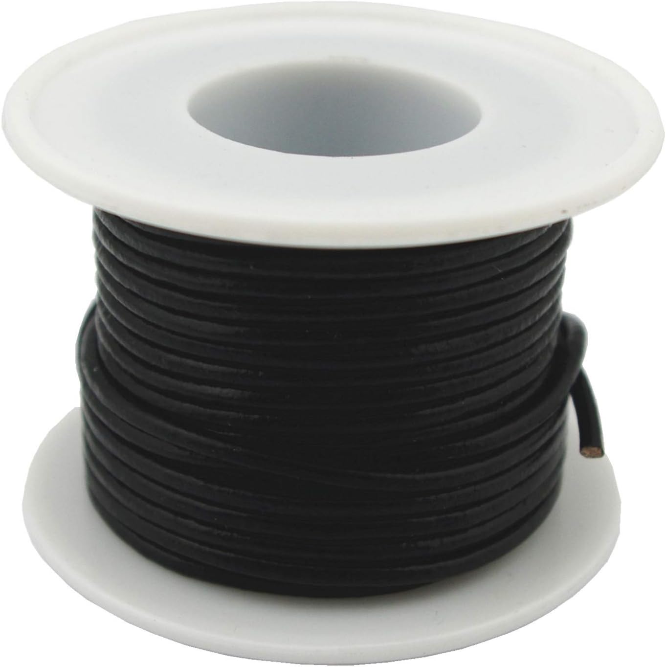 Glory Qin Soft Round Genuine Jewelry Leather Cord Leather Rope (Black 3mm 10 Yards)