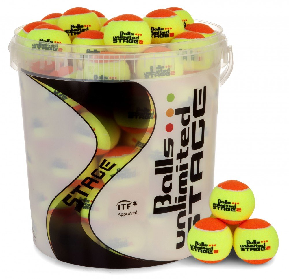 Balleimer Stage 1/2/3 mit Deckel und Henkel für 60 Tennisbälle
