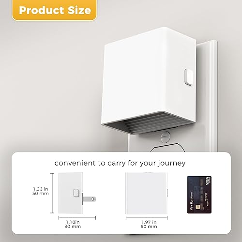 Miniatura 3 de L LOHAS LED Luz nocturna, paquete de 2 luces nocturnas enchufables a la pared, sensor de atardecer a amanecer, brillo ajustable de 0-100 lúmenes,