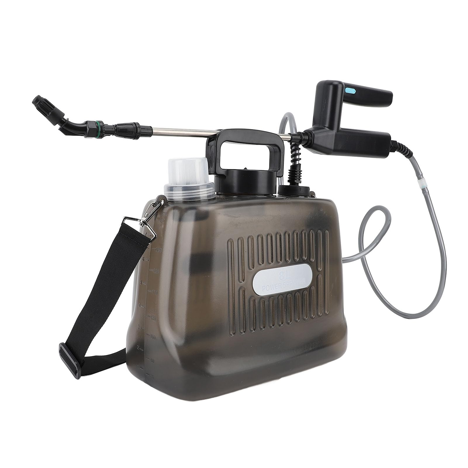 Tnfeeon Spruzzatori Spruzzatore Elettrico Portatile Automatico da Giardino per Irrigazione del Prato Piante da Fiore Pulizia dell'auto Spruzzatore Alimentato a Batteria da 2,1 Galloni d'acqua (GREY)