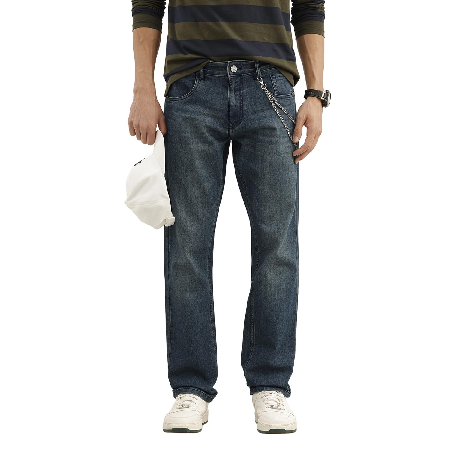 wrogn Men's Straight Fit Jeans | Mid Rise | Jeans for Man-picture-25
