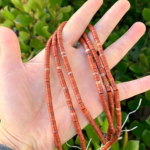 Miniatura 9 de 1 hebra de piedra preciosa curativa de aventurina verde natural Adabele de 0.157in x 0.079in, pequeño tubo Heishi Rondelle espaciador (140-150