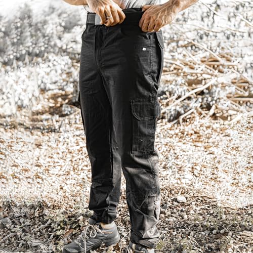 Calça Tática Preta Militar Cargo Masculina (BR, Numérico, 44, Regular, Regular, Preto)