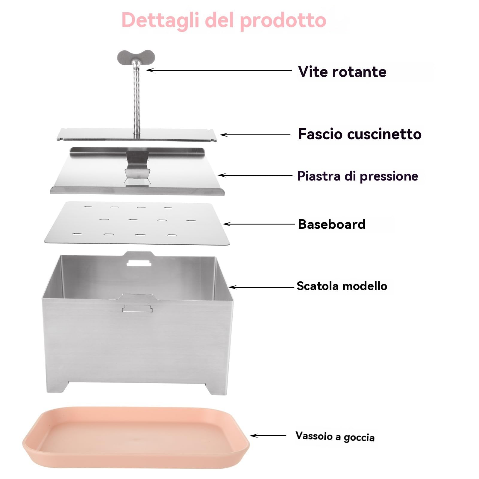 Un kit de presse de presse de tofu de qualité alimentaire en acier inoxydable fabricant de tofu pression réglable pour presse de presse de presse de presse de presse de moule de lave-vaisselle pour