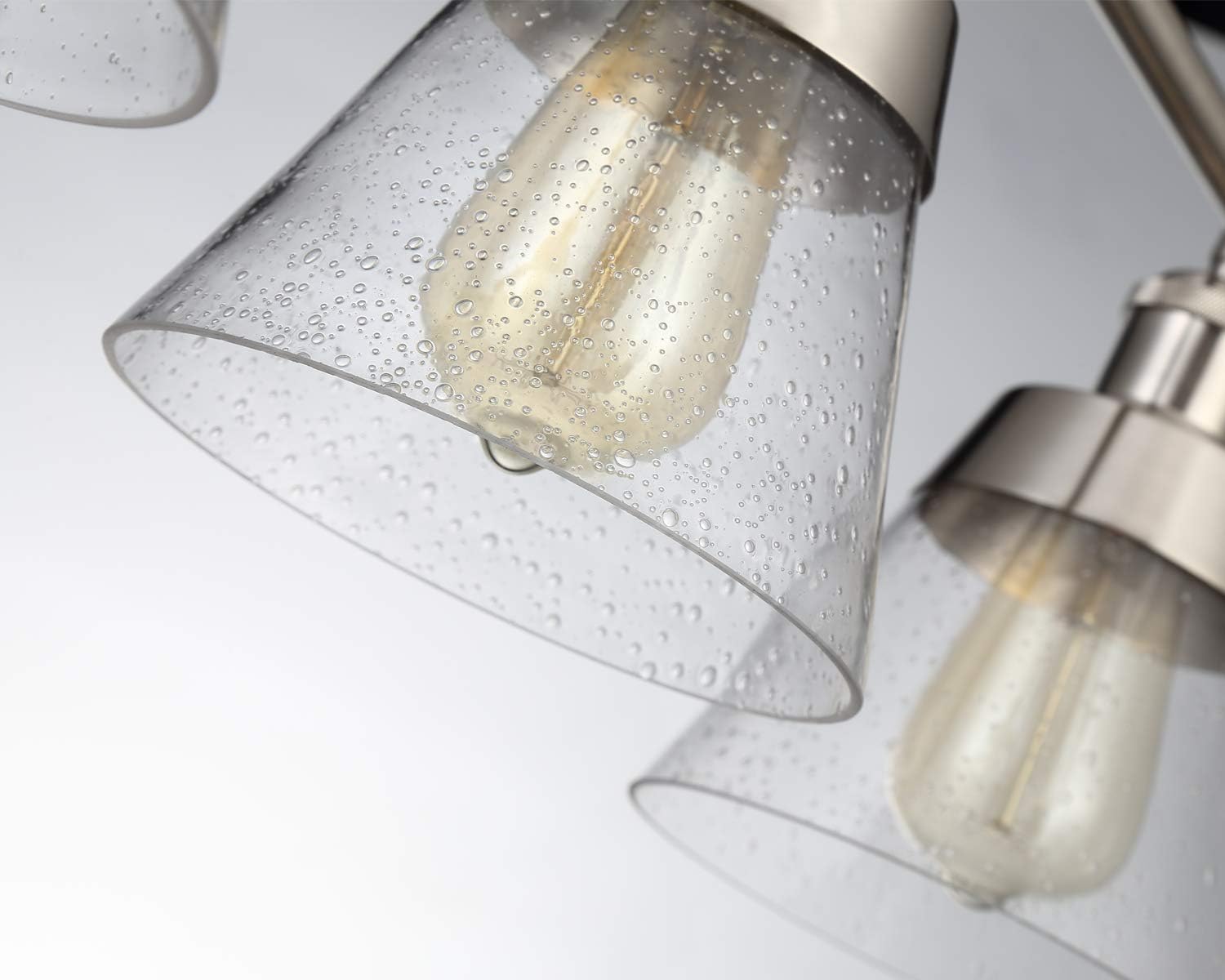 One-Day Sale: Up to 80% Off Modern Brushed Nickel Kitchen Island Lighting, Clear Seeded Glass Linear Chandelier, 3 Lights Pendant Light Fixture for Kitchen Island Dining Room Amazing 🔥 Modern Brushed Nickel Kitchen Island Lighting, Clear Seeded Glass Linear Chandelier, 3 Lights Pendant Light Fixture for Kitchen Island Dining Room