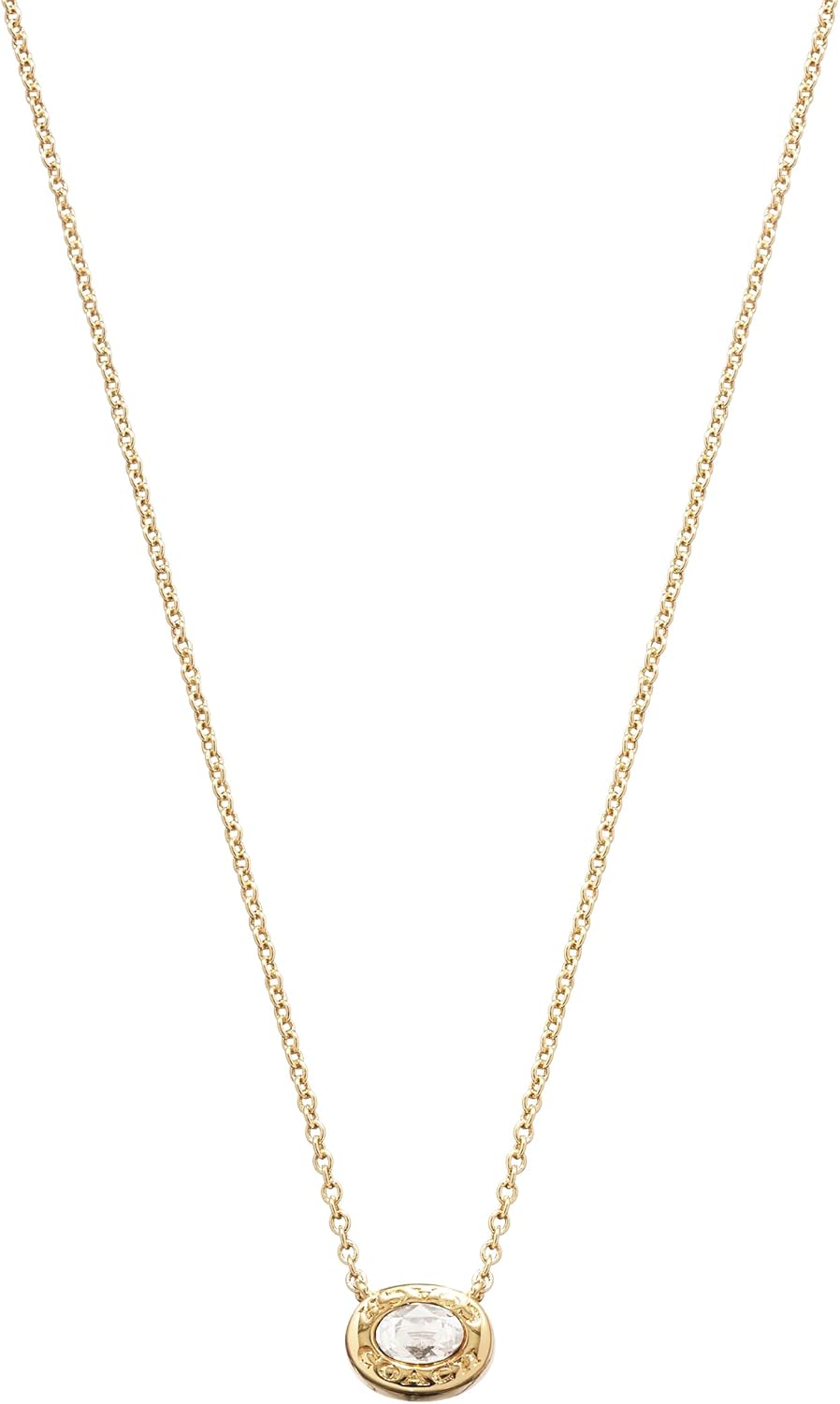 COACH Women's Signature Stone Pendant Necklace
