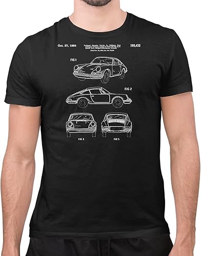 Miniatura 2 de I Crave Cars Porsche - Camiseta deportiva 911 con patente para coche