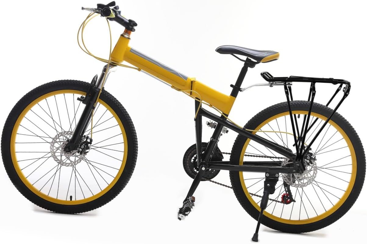 POPETPOP Mountain Bike Rear Cargo Rack Aluminum Alloy Bicycle Luggage Carrier Adjustable Bike Storage Rack for Easy Installation Black