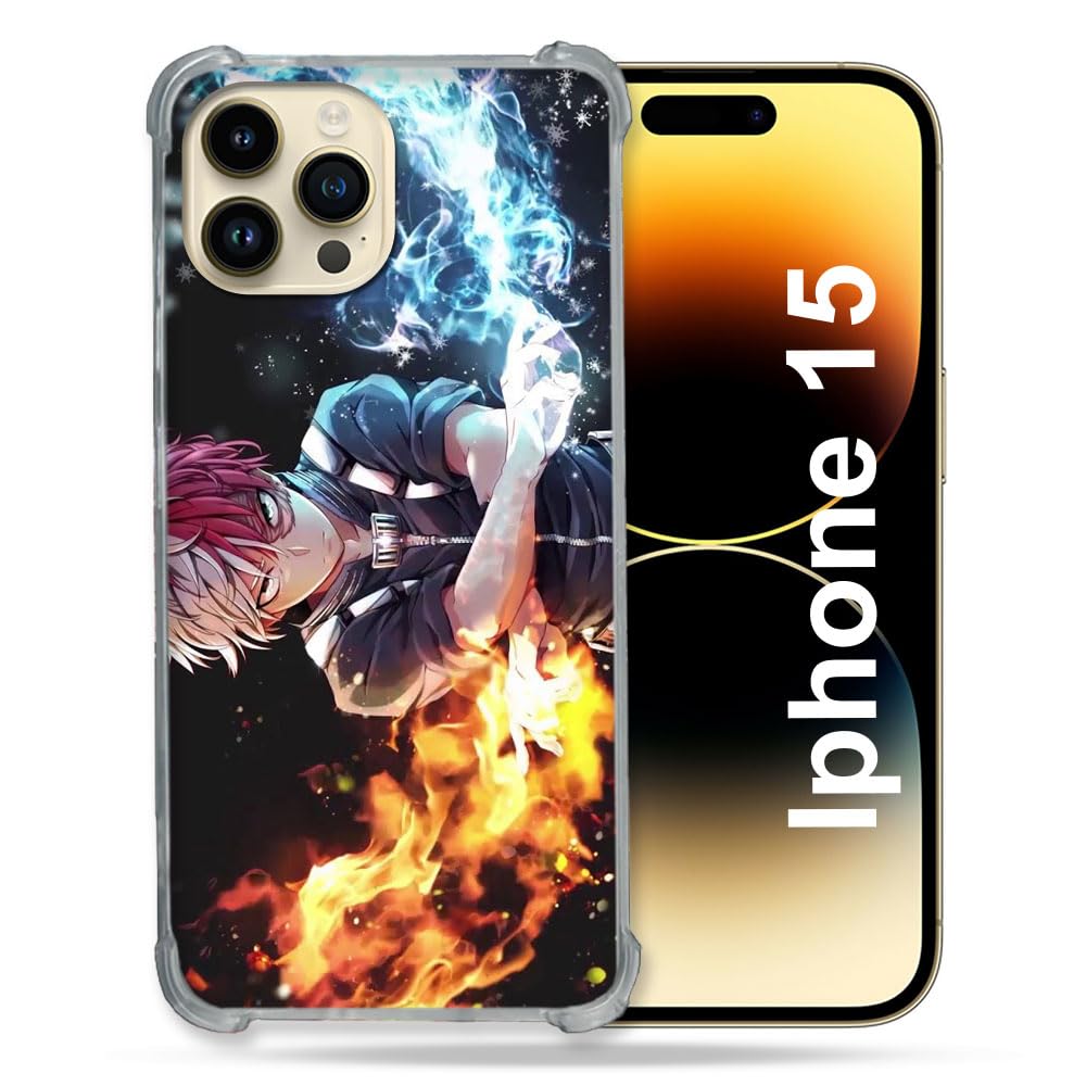 Cokitec Reinforced Case for iPhone 15 (6.1) Manga My Hero Academia Shoto