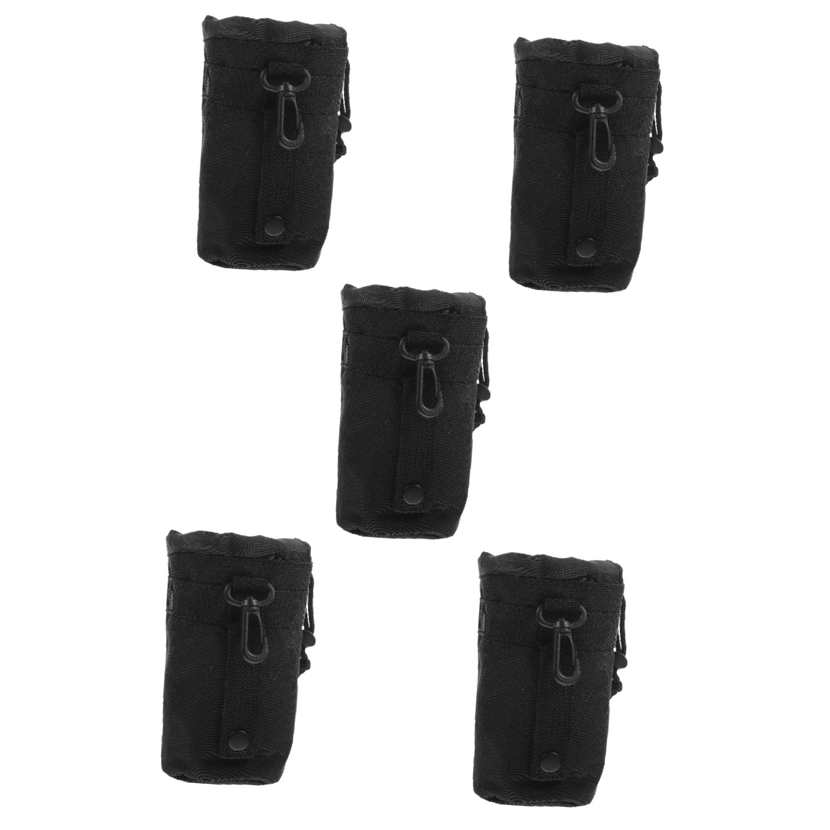 YARNOW 5 Piezas Bolsa De Botella De Agua Portátil Tapa De Botella De Agua Aislada Bolsa De Hervidor De Agua Tapa De Copa Portabotellas Para Acampar Porta Biberones Black Tela Oxford
