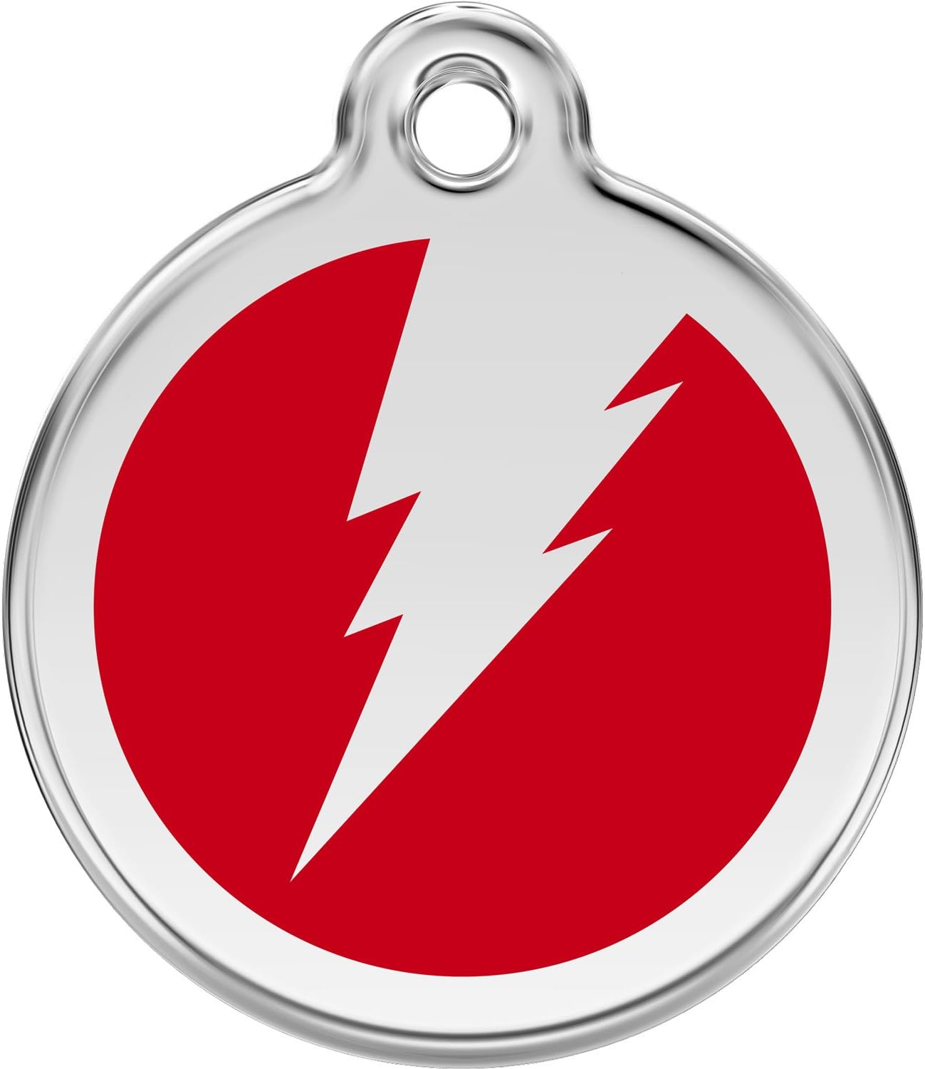 Red Dingo Personalized Flash Pet ID Dog Tag (Large Red)
