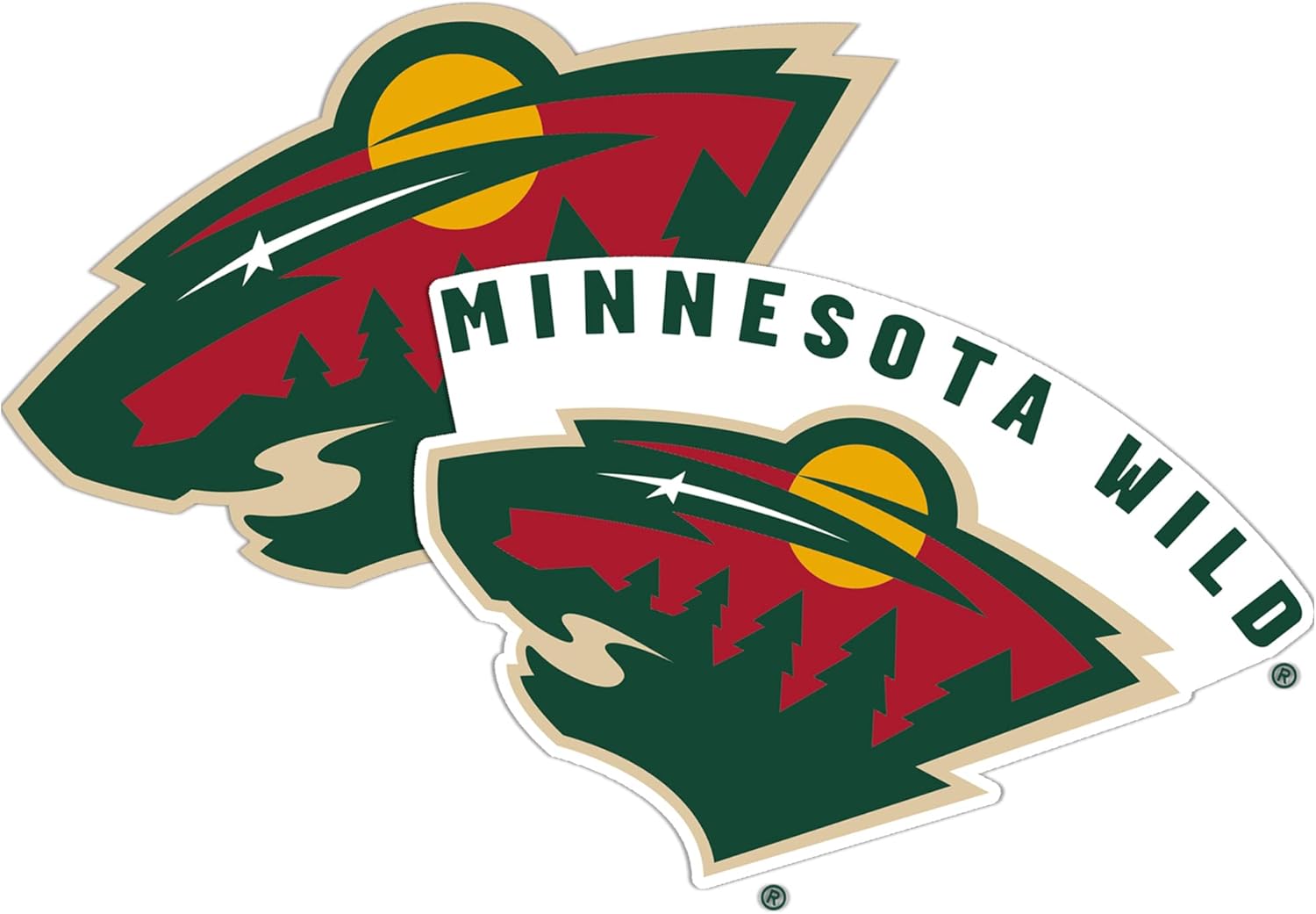 Desert Cactus Minnesota Wild Sticker NHL Team National Hockey League Vinyl Decal Laptop Water Bottle Car Scrapbook (4 inch Sticker)