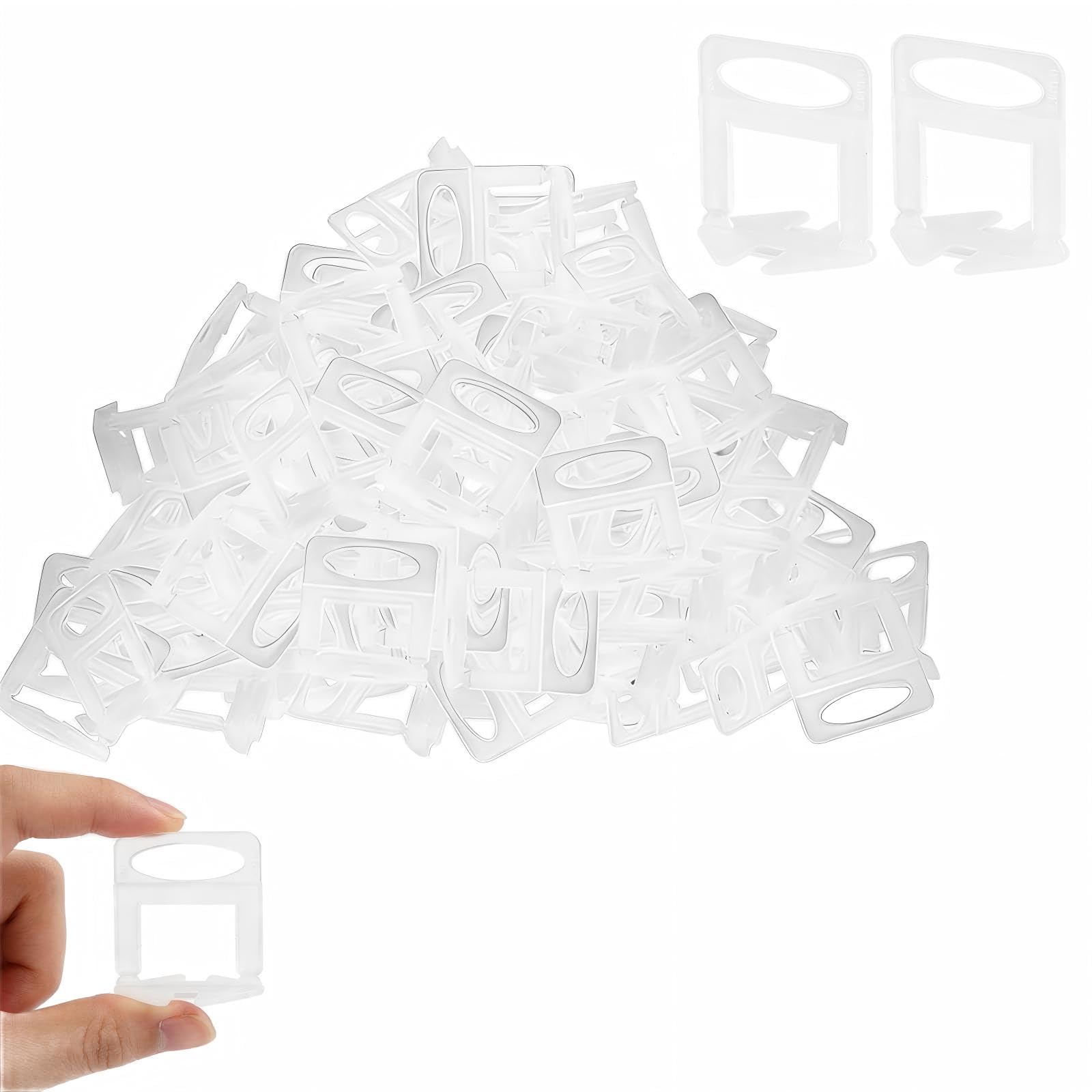 Sistema de nivelación de baldosas, 600 Piezas, cuñas para Azulejos y Base de 1,5 mm, para Colocar baldosas en Suelos y Paredes, Reutilizable, fácil de Usar
