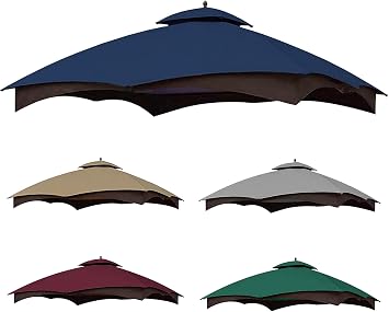 SCOCANOPY Navy Blue Replacement Top Compatible with Lowes Allen Roth 10X12 Gazebo Model #GF-12S004B-1/#GF-12S004BTO/#TPGAZ17-002C