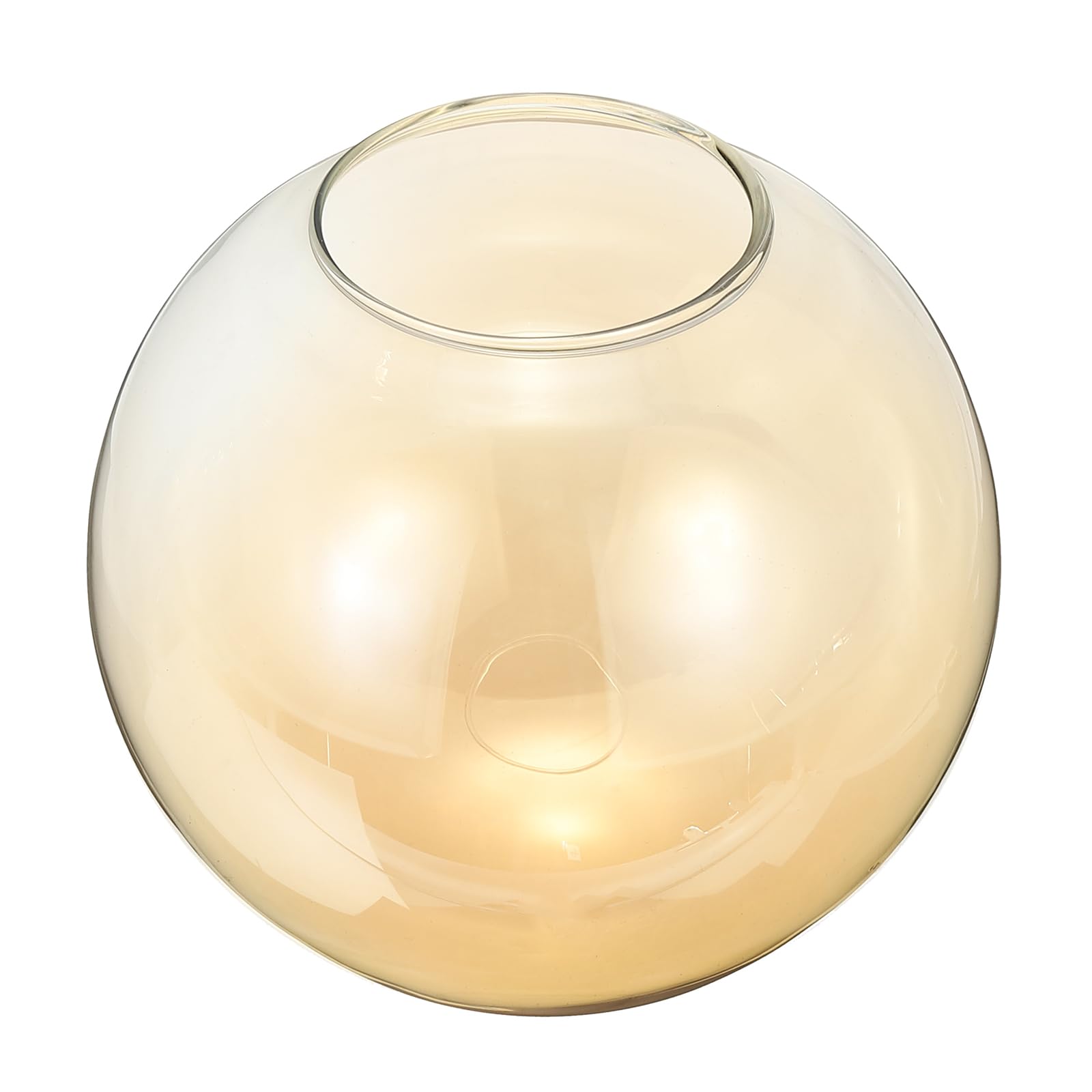 PATIKIL 6 Inch Amber Glass Globe Shades Replacement, 1pcs Handmade Glass Lamp Shade Lampshade Light Fixture for Chandelier Pendant Light Wall Sconces