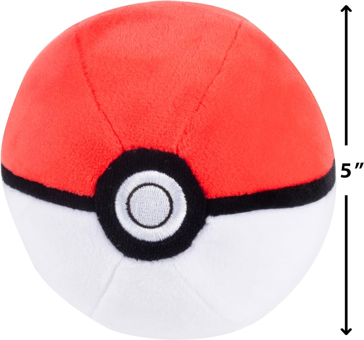 Pokemon 5" Poke Ball & Quick Ball Plush 2-Pack - Officially Licensed - Authentic Soft Stuffed Pokeball Toy w/Weighted Bottom - Gotta Catch 'Em All - Gift for Kids, Boys, Girls - 2+