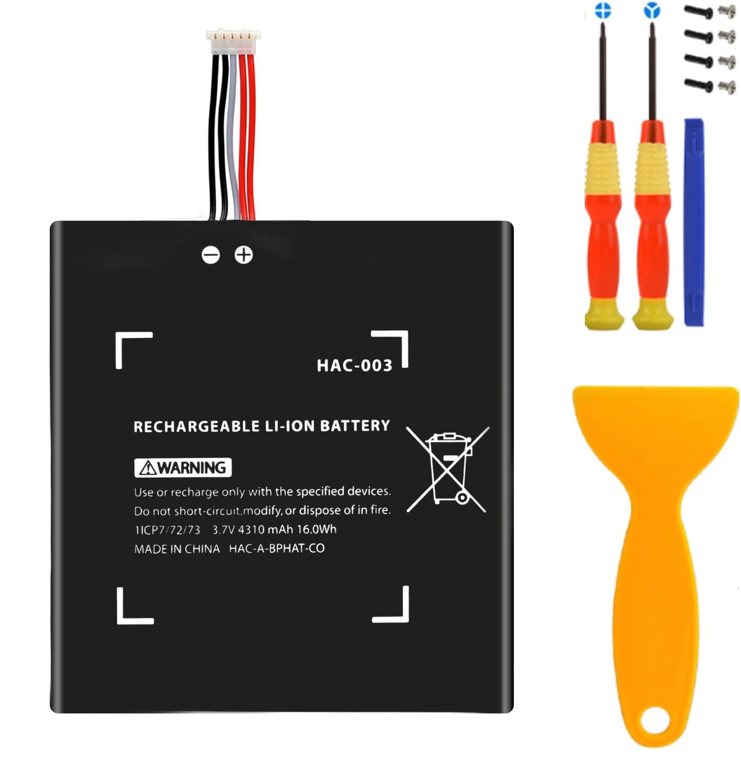 Ersatzakku HAC-003 akku Switch Batterie 4310mAh Kompatibel für Nintendo Switch 2017 Spielkonsole, 3.7V 16.0Wh Akku hoher Kapazität