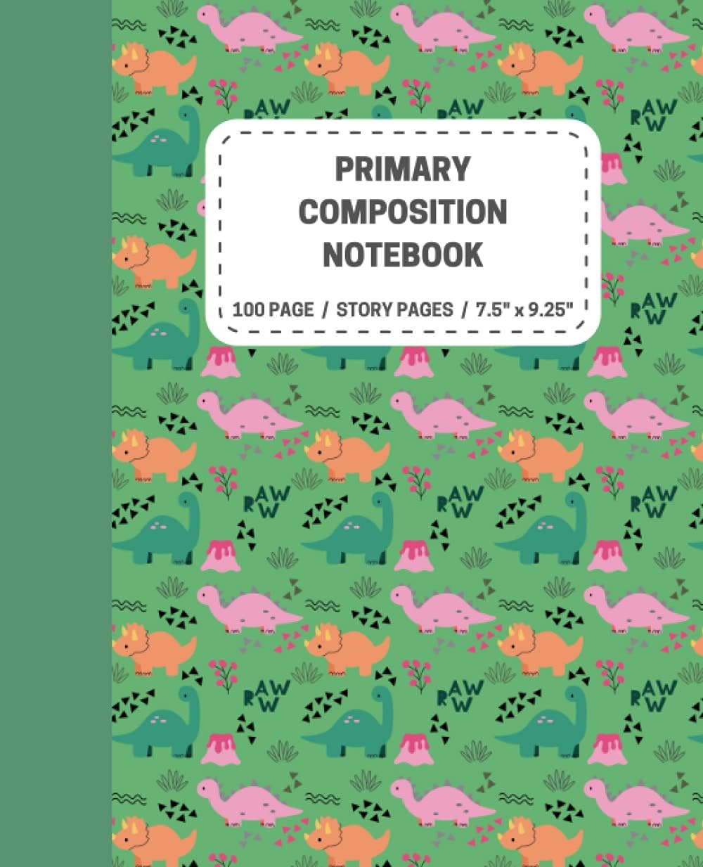 Dinosaur Notebook Primary: Primary Composition Notebook Dinosaur
