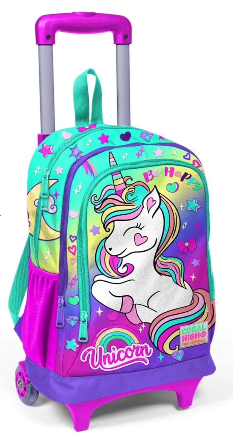 Coral High Işıklı Tekerlekli Unicorn Çekçek Okul ve Seyahat