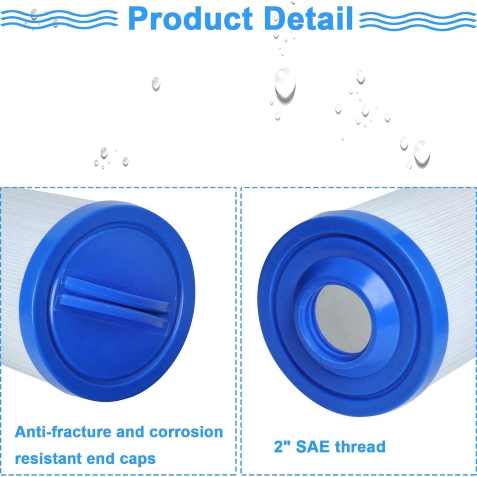 Cartuccia filtro di ricambio per PWW50L4CH-949, filtro piscina in poliestere PP, infrangibile e lavabile, per piscine gonfiabili e spa