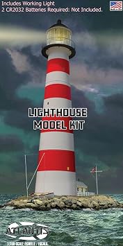 Atlantis Toy & Hobby INC. Lightouse with Light and Diorama Base AANL70779 Plastic Models Other Misc