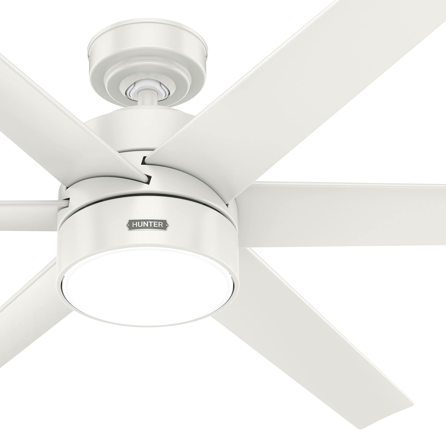 Hunter Fan 60 inch Casual Fresh White Outdoor Ceiling Fan with LED Light Kit (Renewed)