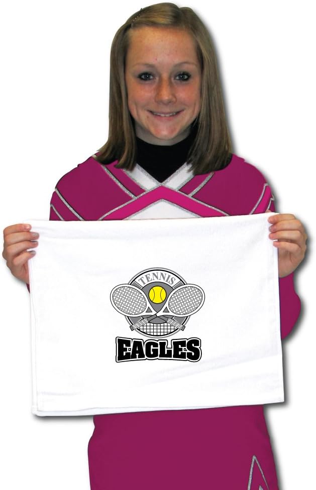 VictoryStore Towels - Eagles Mascot Tennis Team Towels, Set of 15