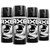 AXE Body Spray 4 Count Black 48 Hour All Over Fresh Aluminum Free 2.9 oz