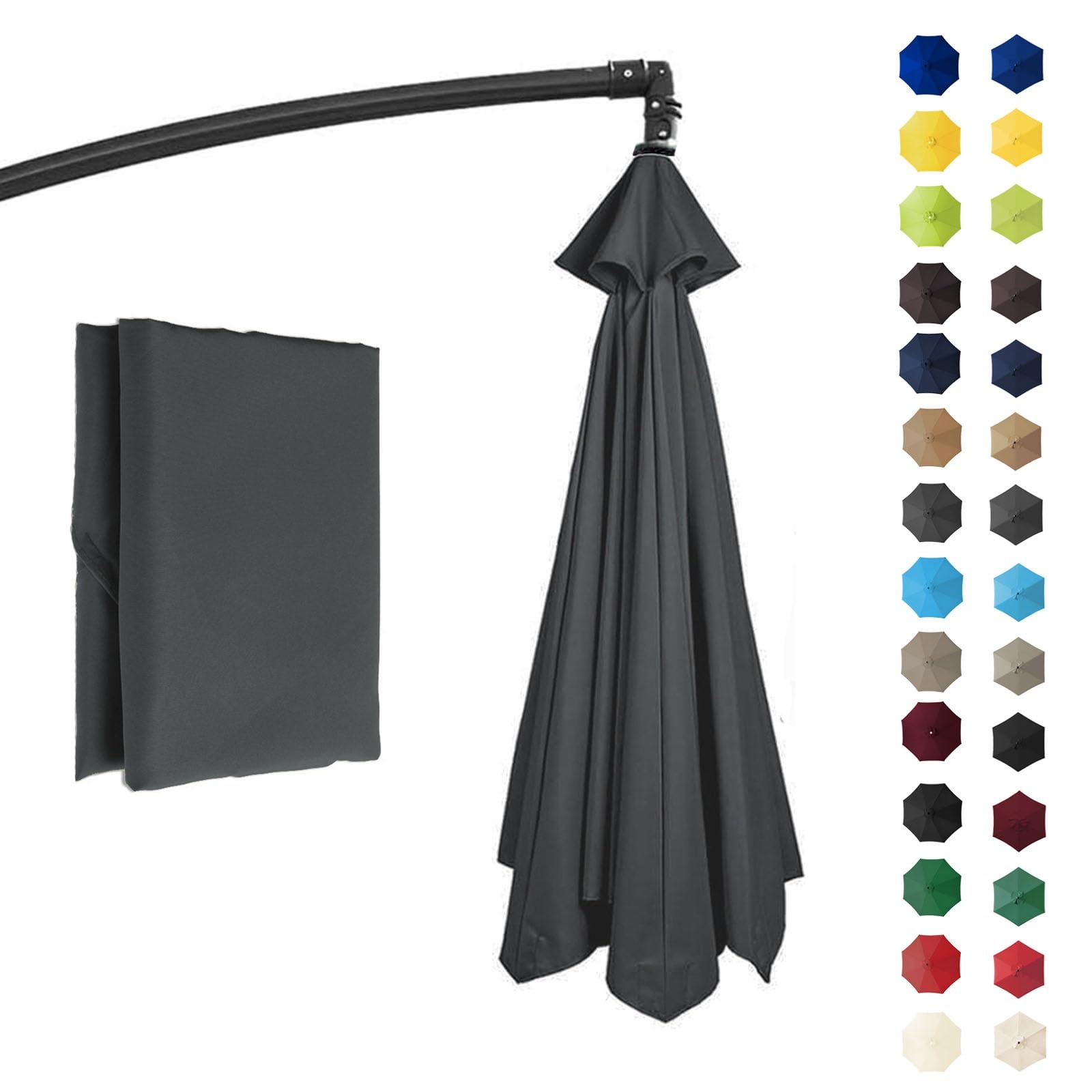 Sonnenschirm-Ersatzbezug Aus Polyester Mit UV-Schutz – Perfekt Für Balkon, Garten & Terrasse In Vielen Farben & Größen
