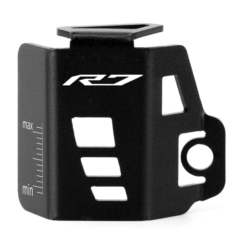 Motorcycle Rear Brake Fluid Reservoir Pump Oil Cap Guard Cover Compatible With YAMAHA YZF R7 2021-2023 | Gas Tank Protectors YZF-R7 YZFR7 Accessories (black)