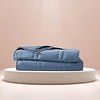 Vista 10 de Baloo - Manta pesada para adultos 12 lb (42"x72"), color Silver Sage 100% algodón Lavable a máquina y apta para secadora Relleno