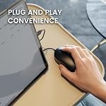 Perixx PERIMICE-222CB2 Wired USB-C Mouse - Reliable 60cm USB-C Cable for Laptop or Tablet - Quiet Click - Black