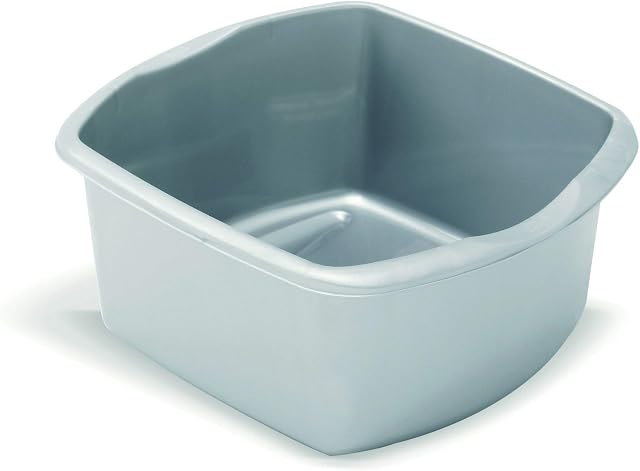 Addis 8 Litre Small Rectangular Bowl, Metallic Silver, 8L, 319251