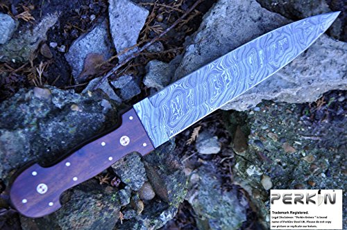 Perkin Sale Custom Damascus Handmade Hunting Knife Beautiful Hunting Knife - Double Egde