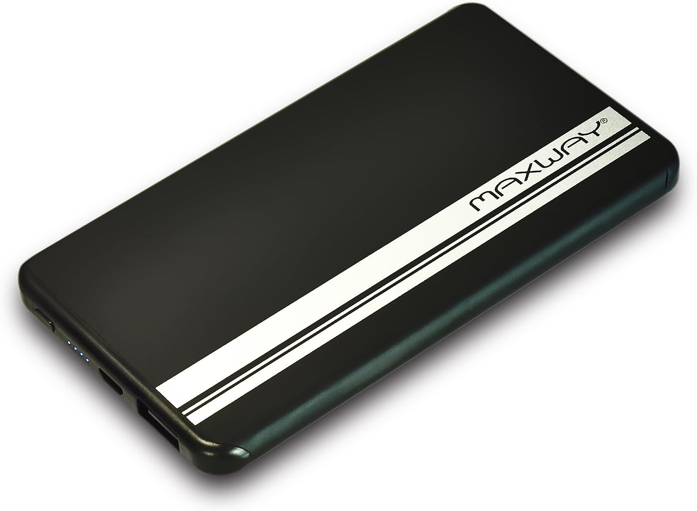 Maxway Aluminum Portable Charger External Battery Pack 5200mAh for iPhone, Samsung Galaxy, Note, and Other Android Smart Phones (Black)