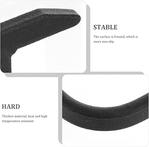 Miniatura 5 de Uonlytech Cubiertas para quemadores de gas de hierro fundido, anillo de soporte para wok, 8.1 in cuadrado para quemador de gas, salvamanteles,