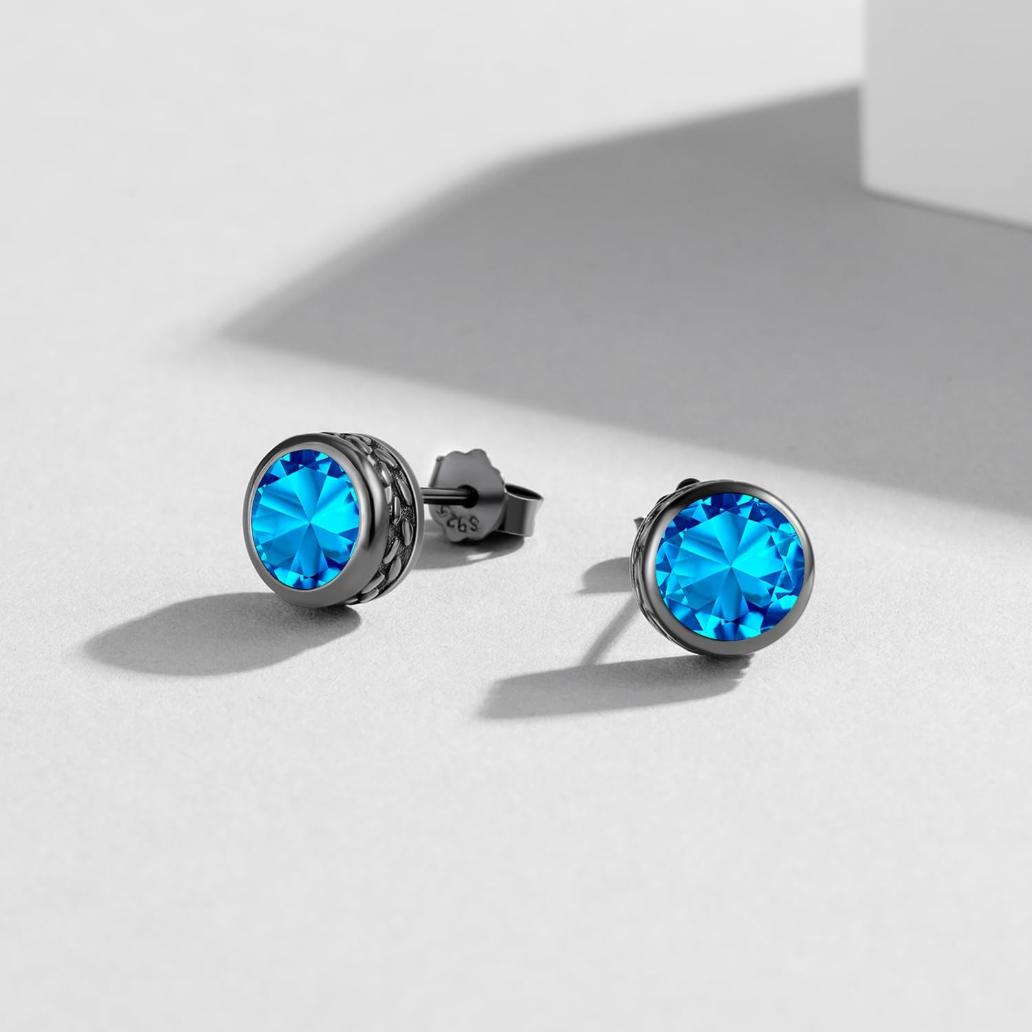 Stud Earrings 925 Sterling Silver Stud Earrings for Mens Womens Pierced Mens Earrings Jewelry Gift for Father's Day Gifts