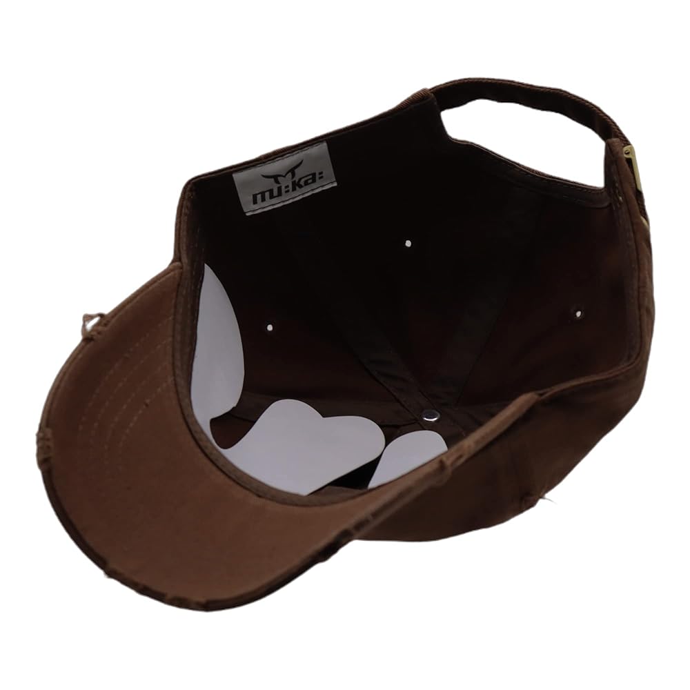 帽子 unsually Washed Damage Cap (moca brown) 帽子 unsually Washed Damage Cap (moca brown) Men's baseball