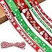 Produktbild Datyeco 7 Stück Schleifenband Weihnachten, Geschenkband Weihnachten, Dekoband Weihnachten, Stoffband Weihnachten, Weihnachts Dekoband, Bänder Weihnachten, weihnachts stoffband für DIY Handwerk