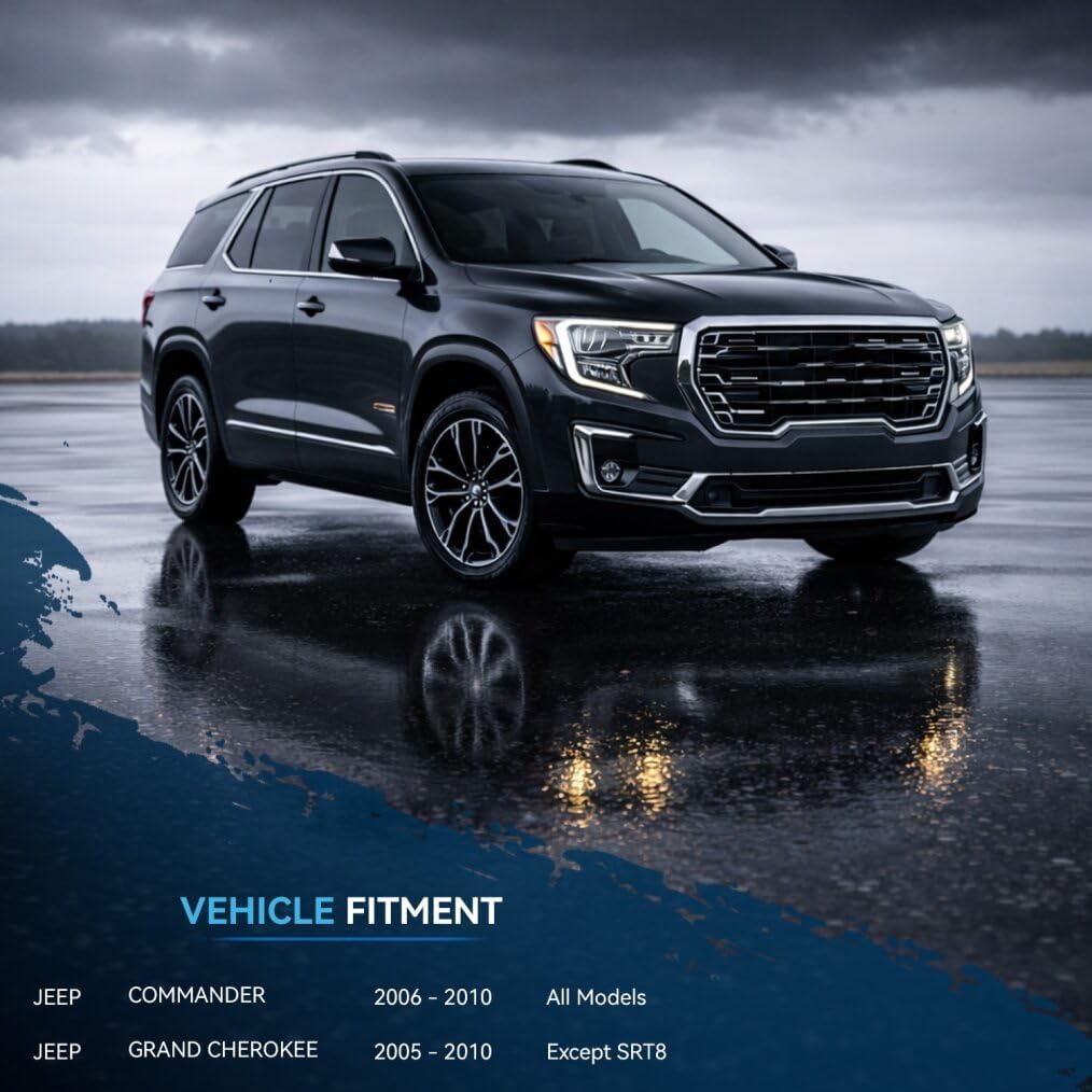 Detroit Axle - Front 14pc Suspension Kit 2005-2010 Jeep Grand Cherokee Commander, 2 Struts 4 Lower & Upper Control Arms w/Ball Joints 4 Tie Rods 2 Sway Bars 2 Boots 2006 2007 2008 2009 Replacement